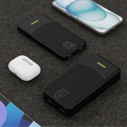 Baterie Externa Dudao K10, 10000mAh, 12W, 2 x USB-A, Neagra