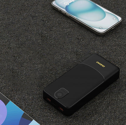 Baterie Externa Dudao K10Pro, 20000mAh, 12W, 2 x USB-A, Neagra