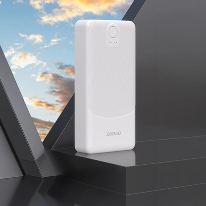 Baterie Externa Dudao K10Pro, 20000mAh, 12W, 2 x USB-A, Alba