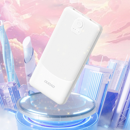 Baterie Externa Dudao K10Pro, 20000mAh, 12W, 2 x USB-A, Alba