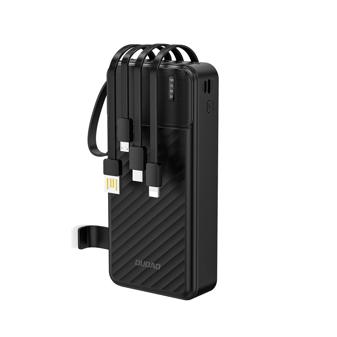 Baterie Externa Dudao K11 Pro, 20000mAh, 10W, 1 x Lightning - 1 x microUSB - 1 x USB-A - 1 x USB-C, Neagra