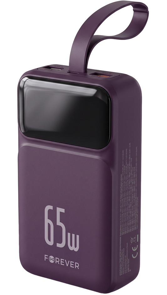 Baterie Externa Forever Vibe-TB65, 20000mAh, 65W, QC + PD, 2 x USB-A - 2 x USB-C, Visinie