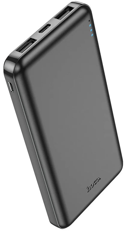 Baterie Externa HOCO J100, 10000mAh, 10W, 2 x USB-A, Neagra
