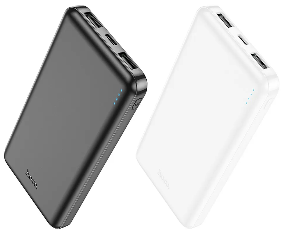 Baterie Externa HOCO J100, 10000mAh, 10W, 2 x USB-A, Neagra