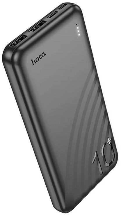 Baterie Externa HOCO J123, 10000mAh, 10W, 2 x USB-A, Neagra
