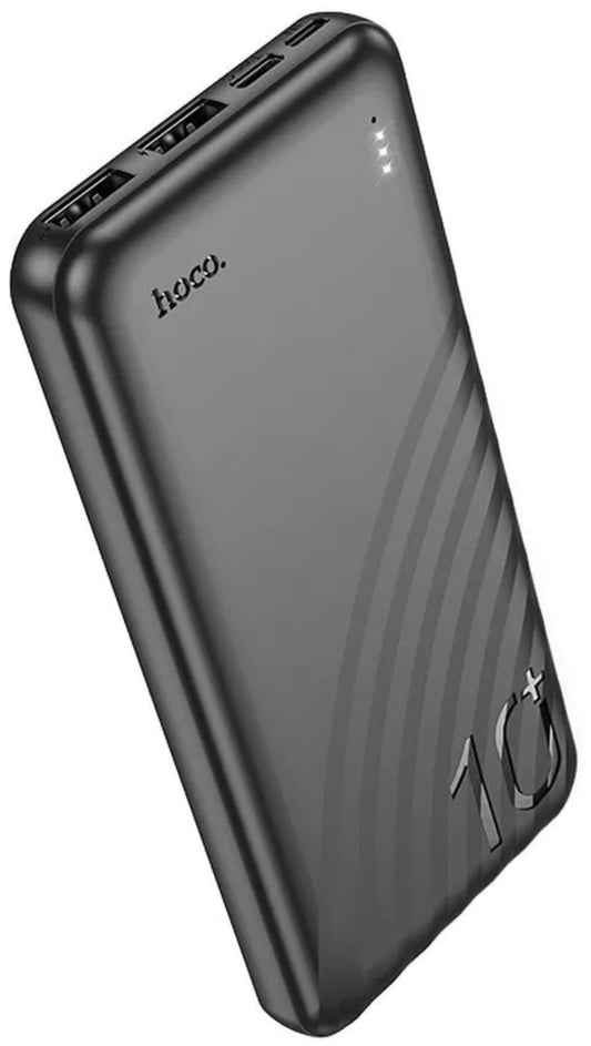 Baterie Externa HOCO J123, 10000mAh, 10W, 2 x USB-A, Neagra