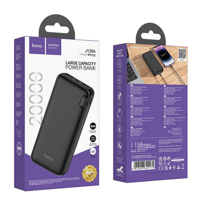 Baterie Externa HOCO J128A, 20000mAh, 10W, 2 x USB-A, Neagra