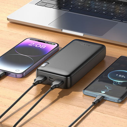 Baterie Externa HOCO J128A, 20000mAh, 10W, 2 x USB-A, Neagra