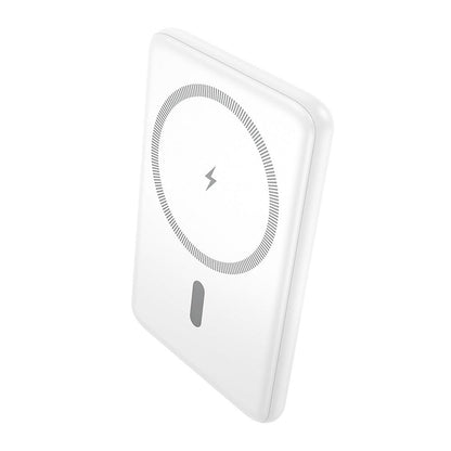 Baterie Externa Wireless HOCO J140A, 5000mAh, 20W, PD + FQI, 1 x QI - 1 x USB-C, Alba