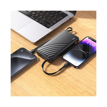 Baterie Externa HOCO J146, 10000mAh, 10W, 1 x Lightning - 1 x microUSB - 1 x USB-A - 1 x USB-C, Neagra