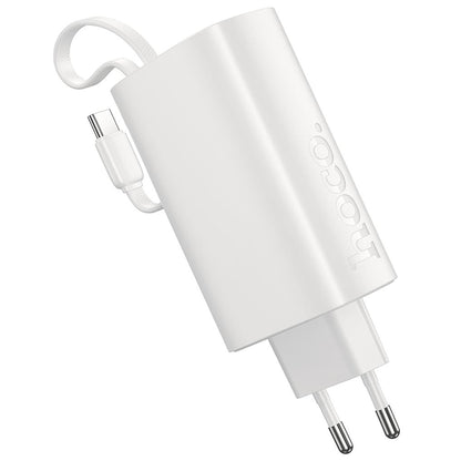 Baterie Externa HOCO J148 2in1, 5000mAh, 20W, PD, 2 x USB-C, Alba