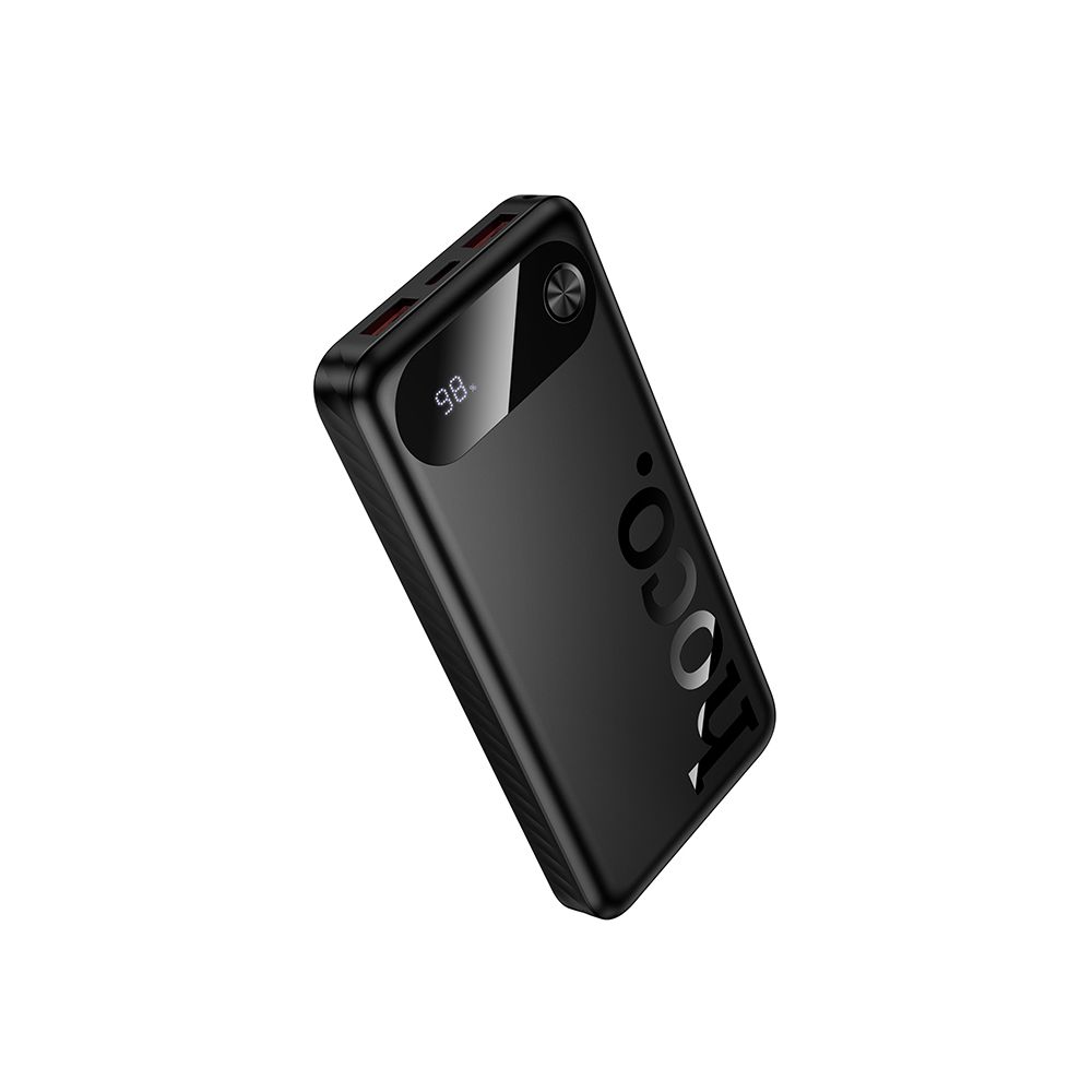 Baterie Externa HOCO J154, 10000mAh, 22.5W, QC + PD, 1 x USB-C - 2 x USB-A, Neagra