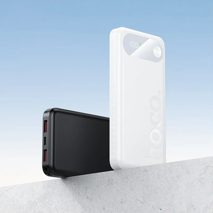 Baterie Externa HOCO J154, 10000mAh, 22.5W, QC + PD, 1 x USB-C - 2 x USB-A, Alba