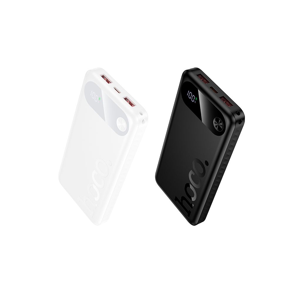 Baterie Externa HOCO J154, 10000mAh, 22.5W, QC + PD, 1 x USB-C - 2 x USB-A, Neagra