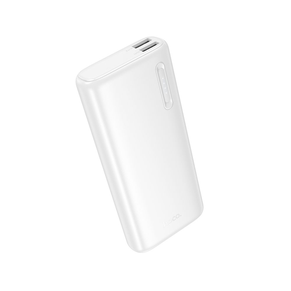 Baterie Externa HOCO J158A, 10000mAh, 10W, 2 x USB-A, Alba