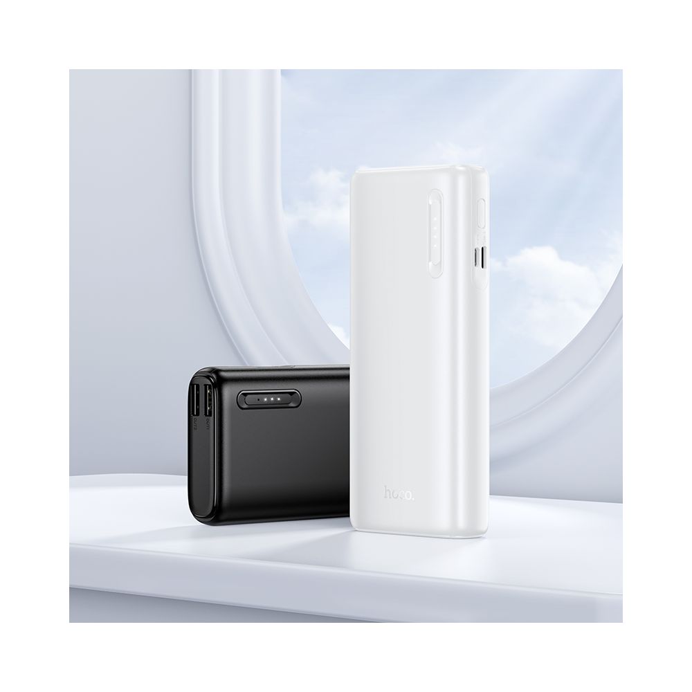 Baterie Externa HOCO J158A, 10000mAh, 10W, 2 x USB-A, Alba