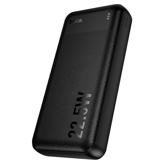 Baterie Externa HOCO J159A Essence, 20000mAh, 22.5W, QC + PD, 1 x USB-C - 2 x USB-A, Neagra