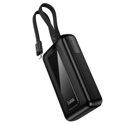 Baterie Externa HOCO J162, 10000mAh, 22.5W, QC + PD, 1 x Lightning - 1 x USB-A - 2 x USB-C, Neagra