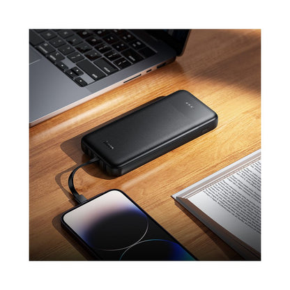 Baterie Externa HOCO J163, 10000mAh, 10W, 1 x Lightning - 1 x microUSB - 2 x USB-A - 1 x USB-C, Neagra