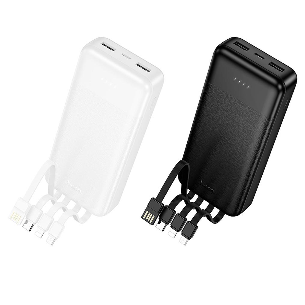 Baterie Externa HOCO J163A, 20000mAh, 10W, 1 x Lightning - 1 x microUSB - 1 x USB-C - 2 x USB-A, Alba