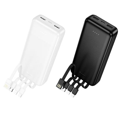 Baterie Externa HOCO J163A, 20000mAh, 10W, 1 x Lightning - 1 x microUSB - 1 x USB-C - 2 x USB-A, Alba