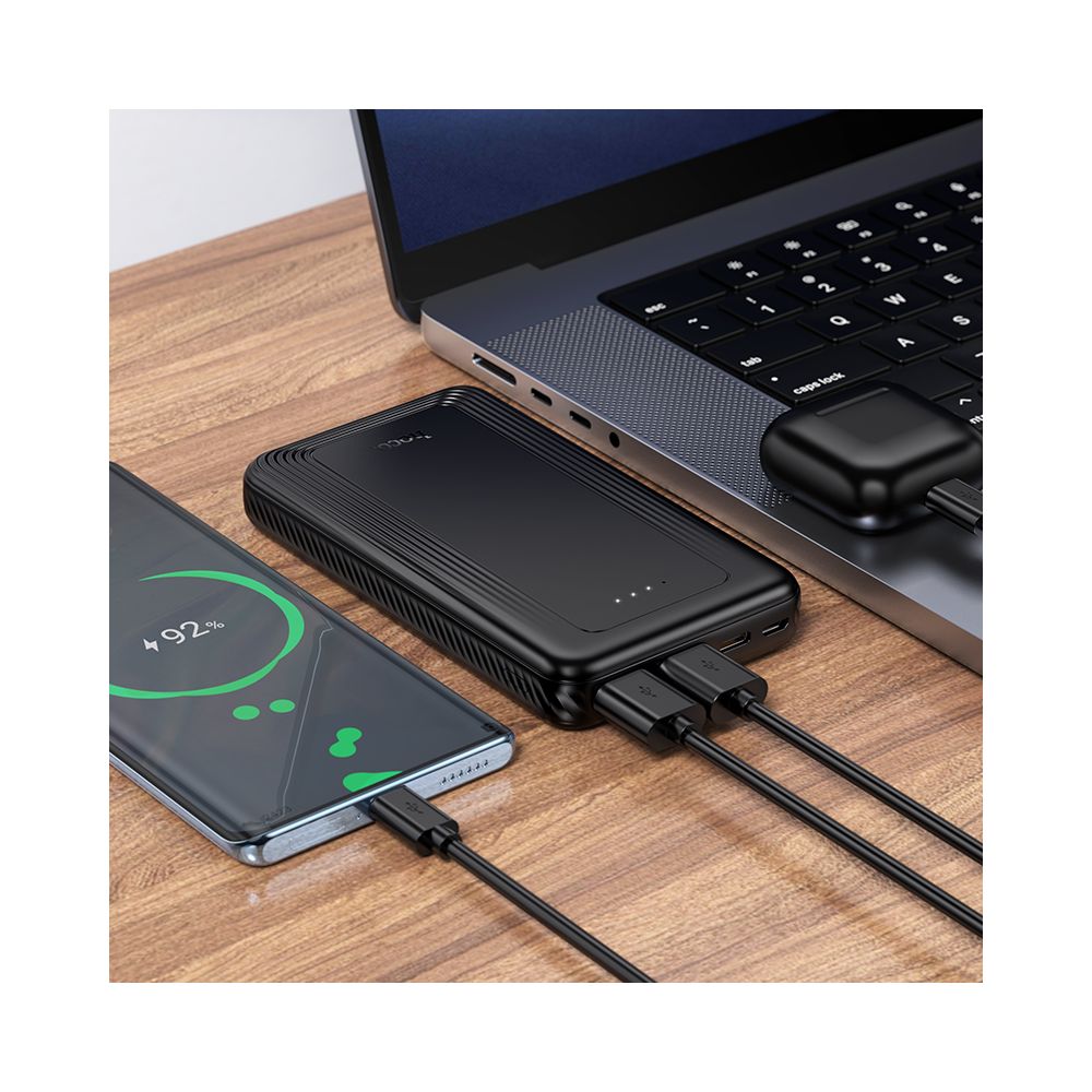 Baterie Externa HOCO J165A, 10000mAh, 10W, 2 x USB-A, Neagra