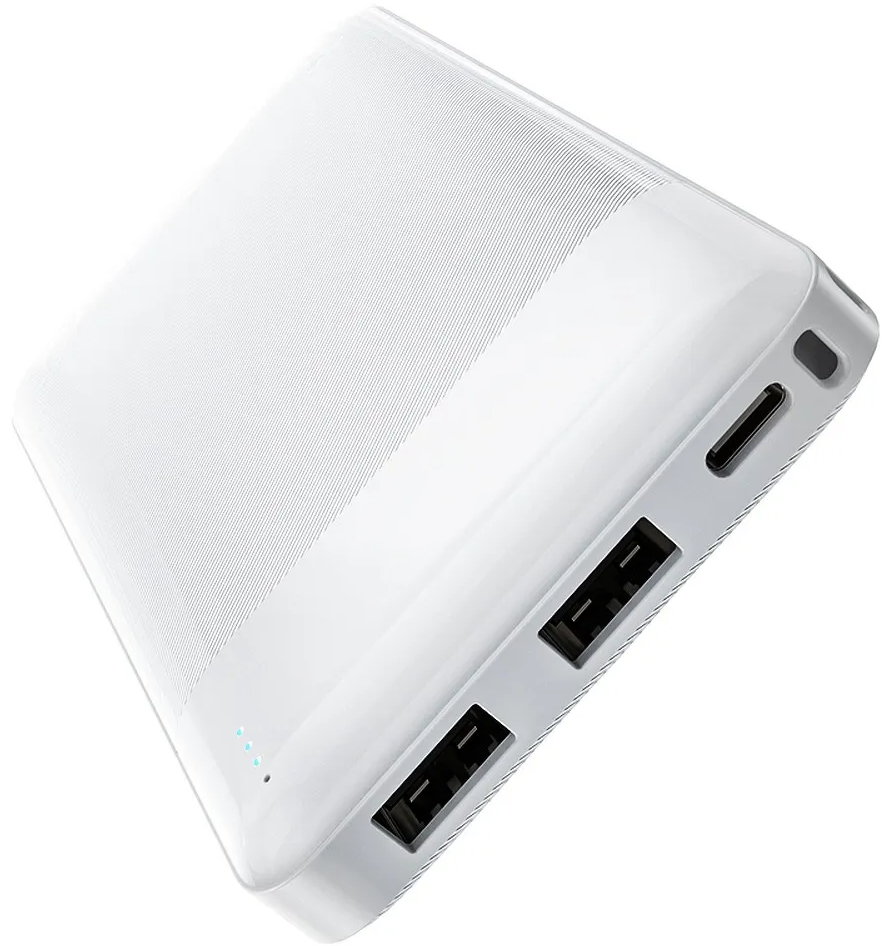 Baterie Externa HOCO J72, 10000mAh, 10W, 2 x USB-A, Alba
