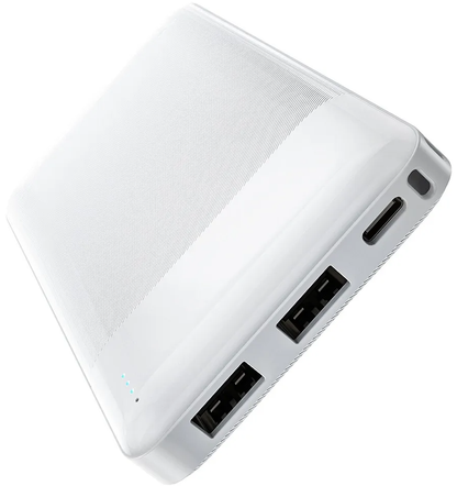 Baterie Externa HOCO J72, 10000mAh, 10W, 2 x USB-A, Alba
