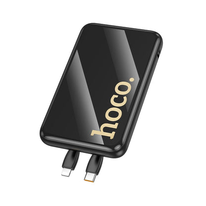 Baterie Externa HOCO Q37, 10000mAh, 22.5W, QC + PD, 1 x Lightning - 1 x USB-A - 2 x USB-C, Neagra
