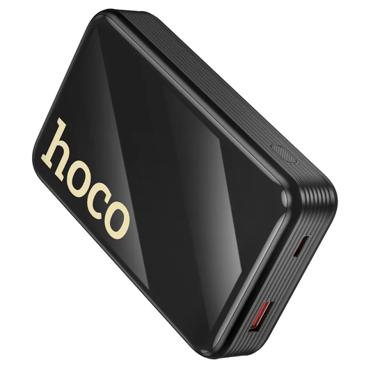 Baterie Externa HOCO Q37A, 20000mAh, 22.5W, QC + PD, 1 x Lightning - 1 x USB-A - 2 x USB-C, Neagra