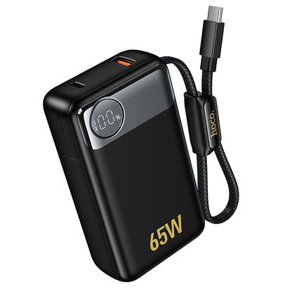 Baterie Externa HOCO Q53, 12000mAh, 65W, QC + PD, 1 x USB-A - 2 x USB-C, Neagra