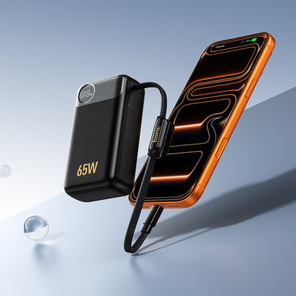 Baterie Externa HOCO Q53, 12000mAh, 65W, QC + PD, 1 x USB-A - 2 x USB-C, Neagra