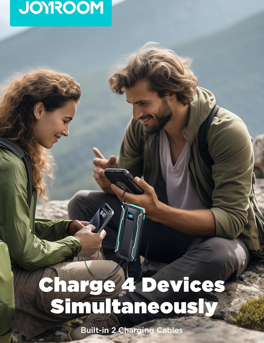 Baterie Externa Joyroom JR-L017, 10000mAh, 22.5W, QC + PD, 1 x Lightning - 1 x USB-A - 2 x USB-C, Neagra