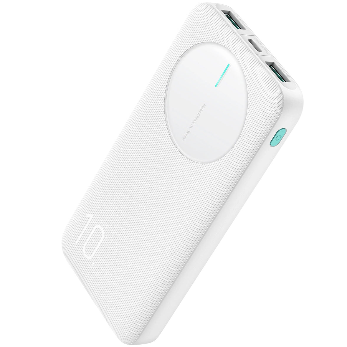 Baterie Externa Joyroom JR-PBF12, 10000mAh, 12W, 1 x USB-C - 2 x USB-A, Alba