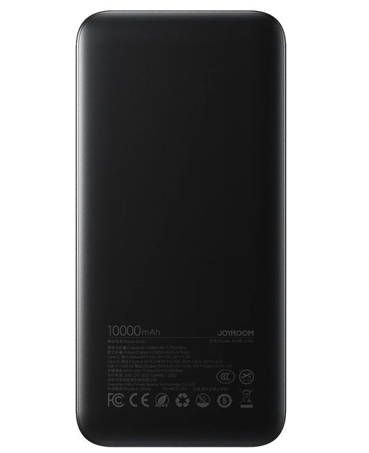 Baterie Externa Joyroom JR-PBF12 Pro, 10000mAh, 22.5W, QC + PD, 1 x USB-C - 2 x USB-A, Neagra