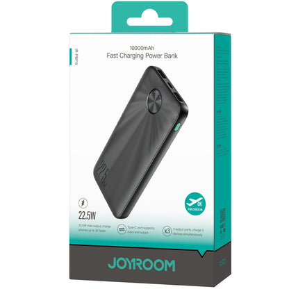 Baterie Externa Joyroom JR-PBF15, 10000mAh, 22.5W, QC + PD, 1 x USB-C - 2 x USB-A, Neagra