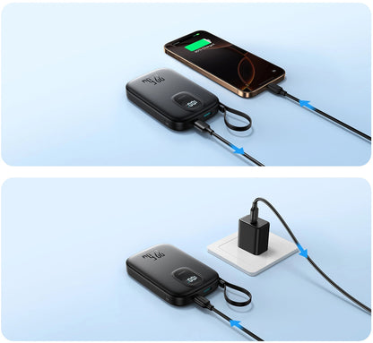 Baterie Externa Joyroom JR-PBF17, 10000mAh, 22.5W, QC + PD, 1 x USB-A - 2 x USB-C, Neagra