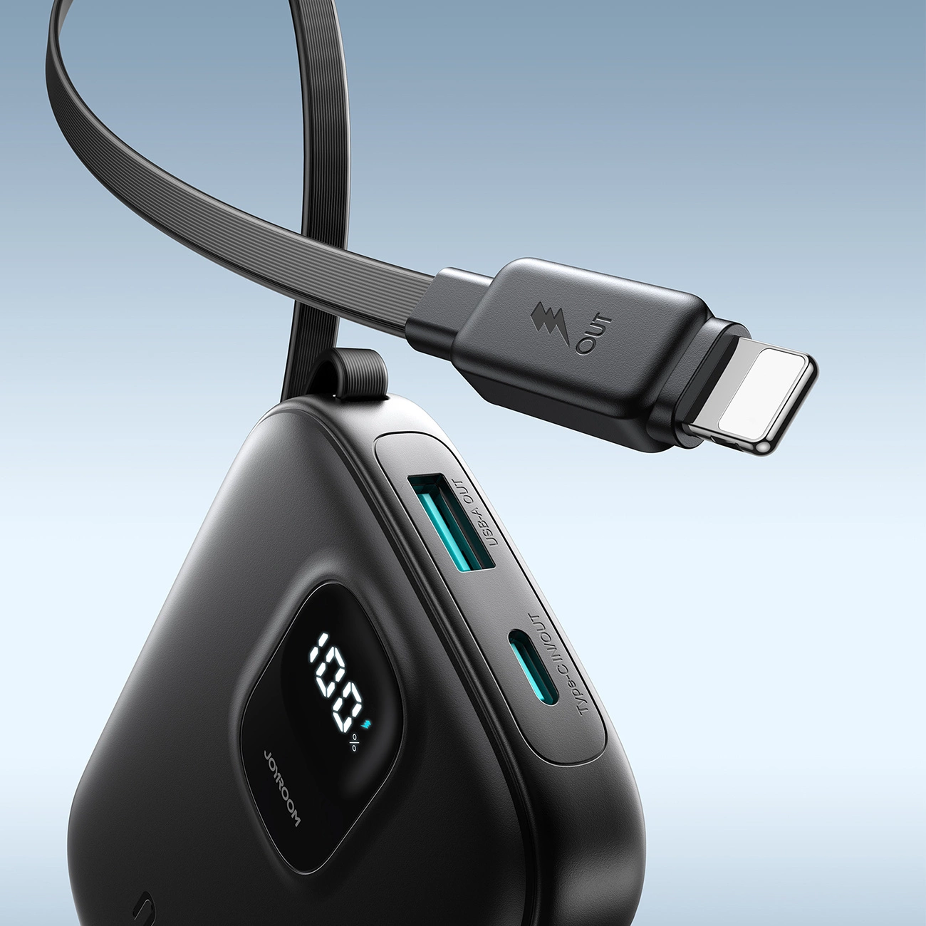 Baterie Externa Joyroom JR-PBF18, 10000mAh, 22.5W, QC + PD, 1 x Lightning - 1 x USB-A - 1 x USB-C, Neagra