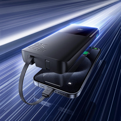 Baterie Externa Joyroom JR-PBF19, 10000mAh, 22.5W, QC + PD, 1 x Lightning - 1 x USB-A - 2 x USB-C, Neagra