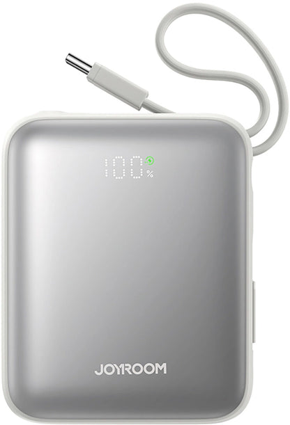 Baterie Externa Joyroom JR-PBF27, 10000mAh, 22.5W, PD, 1 x Lightning - 2 x USB-C, Alba
