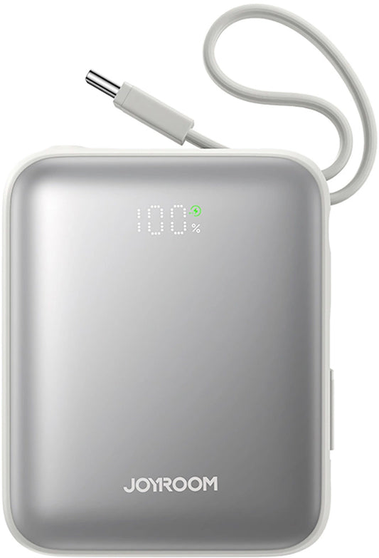 Baterie Externa Joyroom JR-PBF27, 10000mAh, 22.5W, PD, 1 x Lightning - 2 x USB-C, Alba