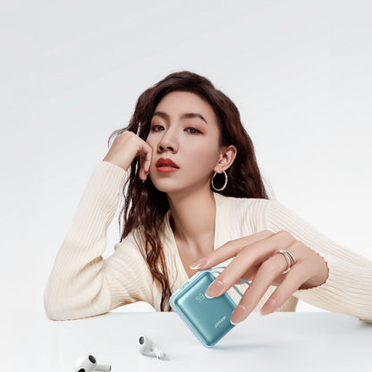 Baterie Externa Joyroom JR-PBF27, 10000mAh, 22.5W, PD, 1 x Lightning - 2 x USB-C, Albastra