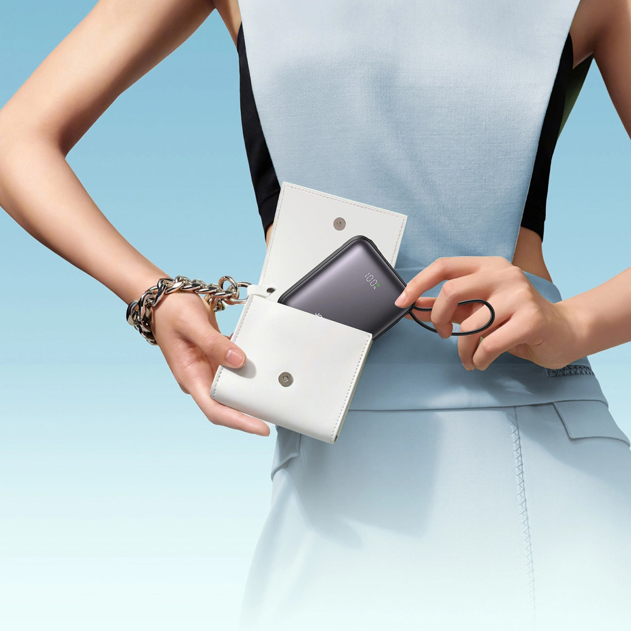 Baterie Externa Joyroom JR-PBF27, 10000mAh, 22.5W, PD, 1 x Lightning - 2 x USB-C, Neagra