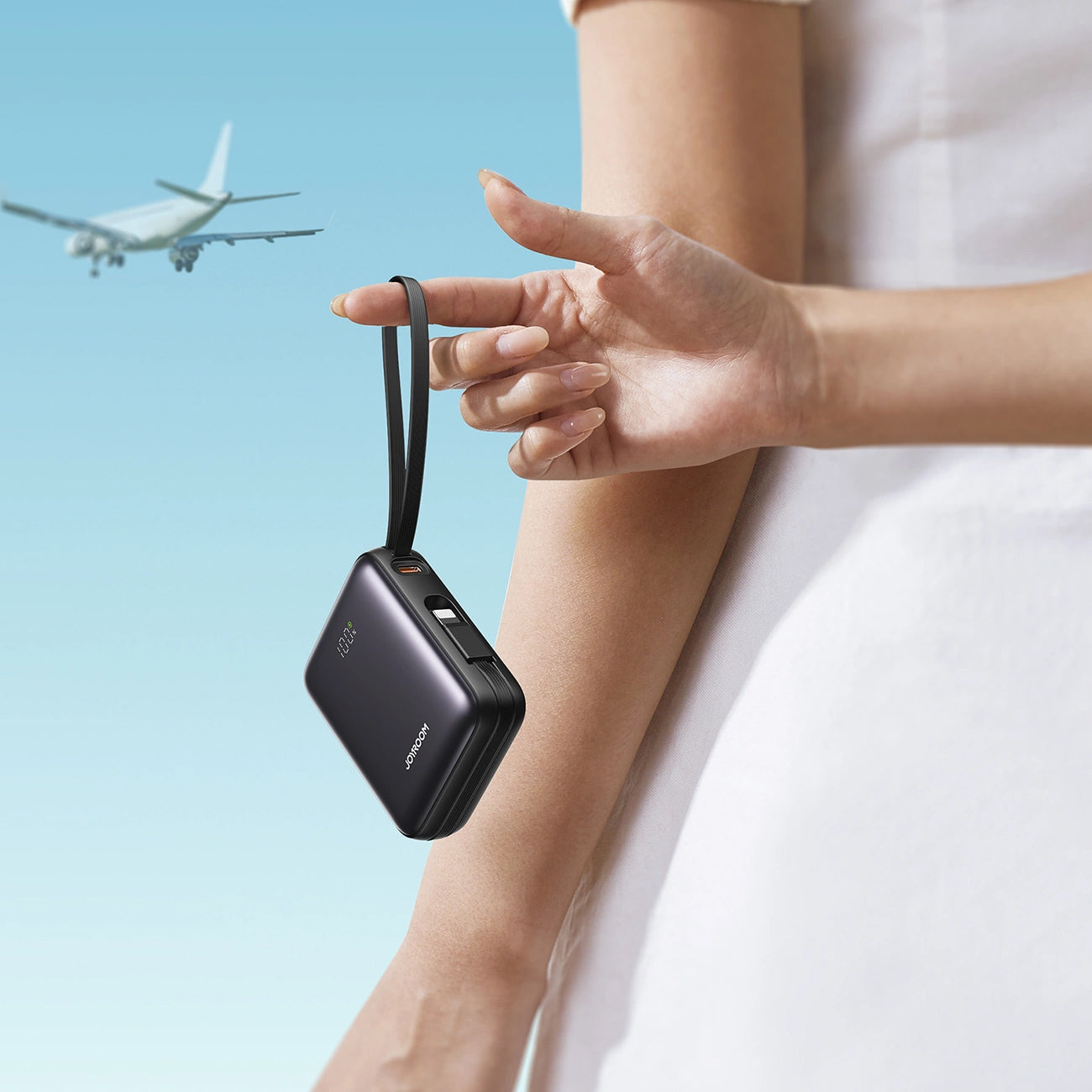 Baterie Externa Joyroom JR-PBF27, 10000mAh, 22.5W, PD, 1 x Lightning - 2 x USB-C, Neagra