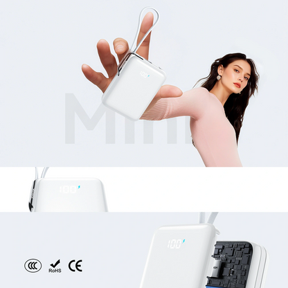 Baterie Externa Joyroom JR-PBF27 Pro, 10000mAh, 30W, QC + PD, 1 x Lightning - 2 x USB-C, Alba