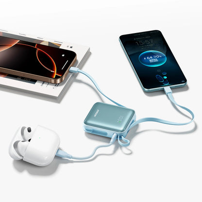 Baterie Externa Joyroom JR-PBF27, 10000mAh, 22.5W, PD, 1 x Lightning - 2 x USB-C, Albastra