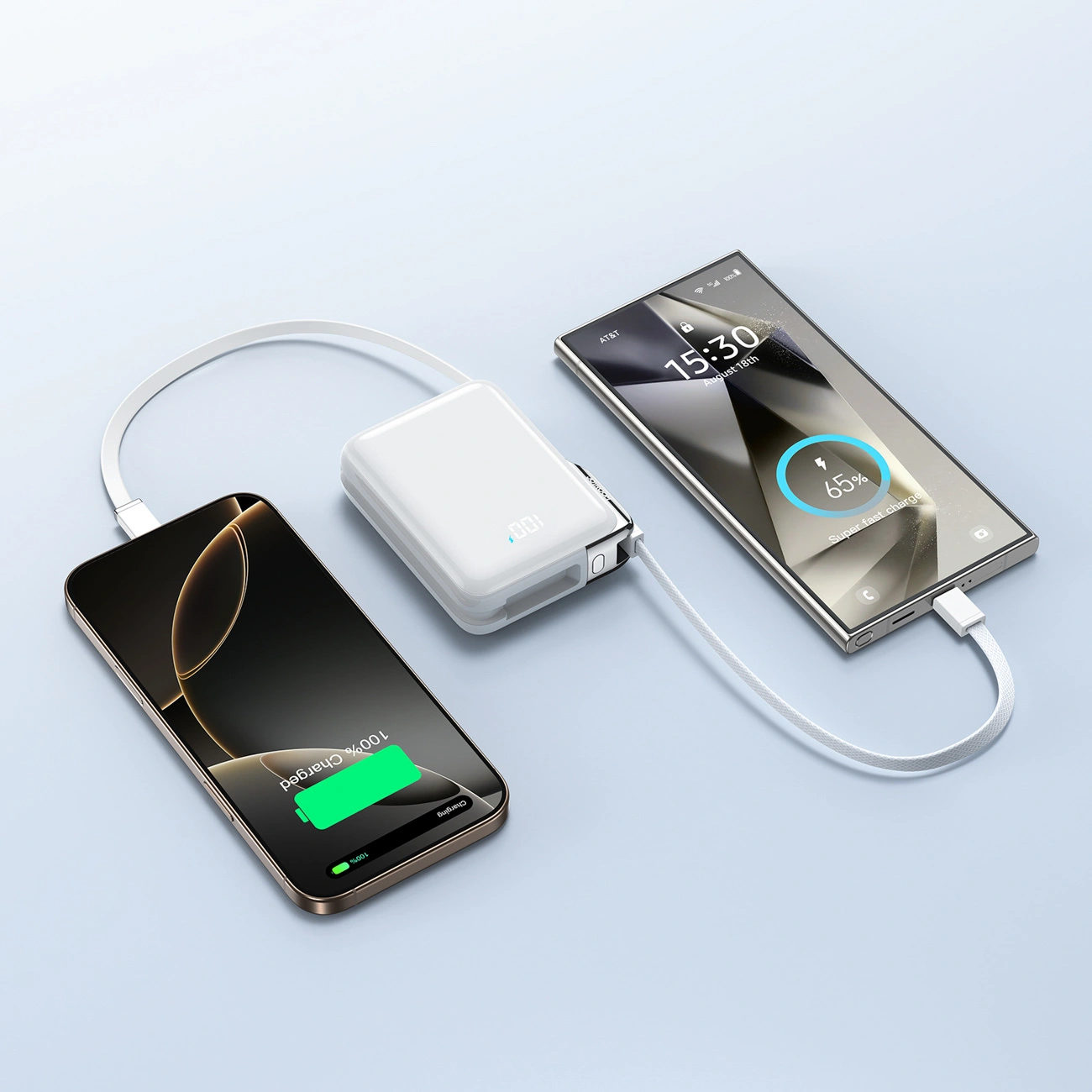 Baterie Externa Joyroom JR-PBF27 Pro, 10000mAh, 30W, QC + PD, 1 x Lightning - 2 x USB-C, Alba