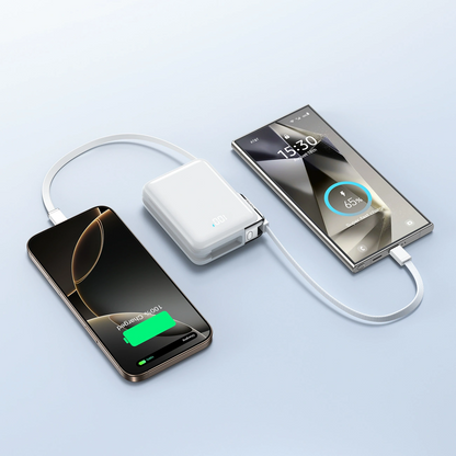 Baterie Externa Joyroom JR-PBF27 Pro, 10000mAh, 30W, QC + PD, 1 x Lightning - 2 x USB-C, Alba