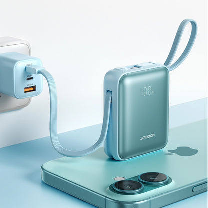 Baterie Externa Joyroom JR-PBF27, 10000mAh, 22.5W, PD, 1 x Lightning - 2 x USB-C, Albastra