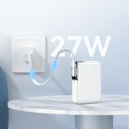 Baterie Externa Joyroom JR-PBF27 Pro, 10000mAh, 30W, QC + PD, 1 x Lightning - 2 x USB-C, Alba